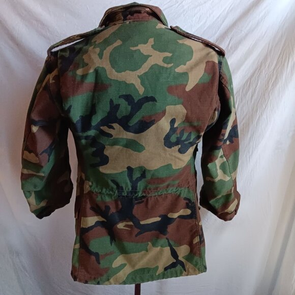 Vintage Men's 80's Military Camouflage Field Coat Cold Weather X-Small Regular - Picture 3 of 8